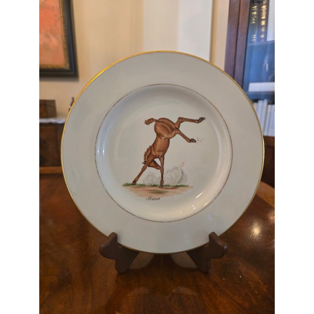 Cream 1950s Pickard China Plate by Crest Studios For Sale - Image 8 of 8