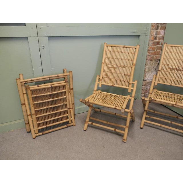 Bamboo Planation Chairs, 1960, Set of 4 For Sale - Image 4 of 8