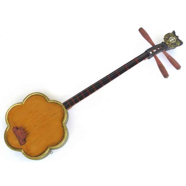 Dan Sen 3String Flower Lute Instrument for Display Chairish
