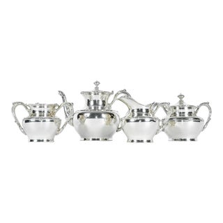 Antique Silver Plate Tea Service For Sale