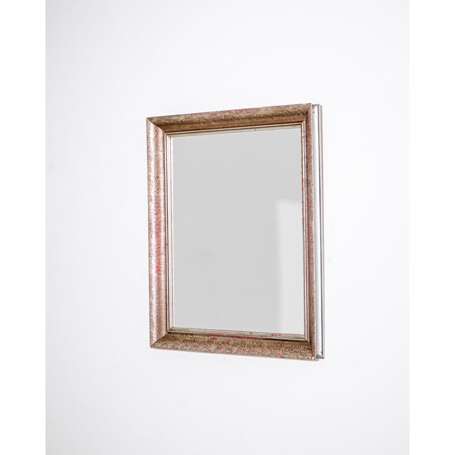 Wood 20th Century French Wood Patinated Mirror For Sale - Image 7 of 18