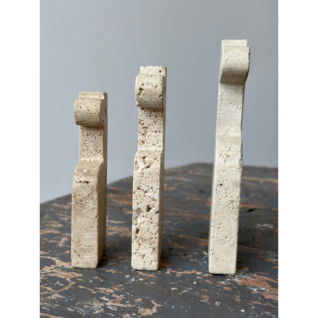 Vintage Travertine Giraffe Sculpture Trio by Fratelli Mannelli, Circa 1970s For Sale - Image 10 of 12