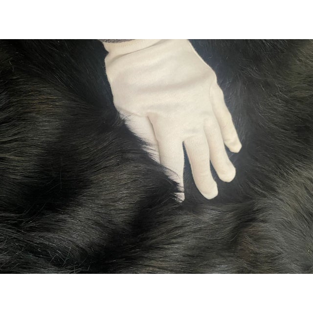 Minotti Alps Rug in Black New Zealand Sheepskin, Italian Modern Design For Sale - Image 14 of 14