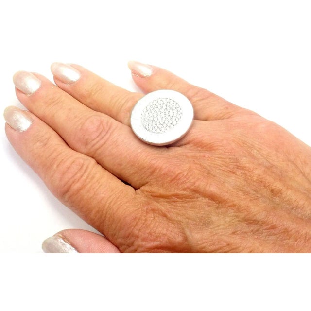 Bulgari 18k White Gold Diamond Ring For Sale - Image 10 of 10