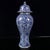 Chinoiserie Chinoiserie Blue and White Interlocking Lotus Porcelain Lidded Ginger Jar For Sale - Image 3 of 9