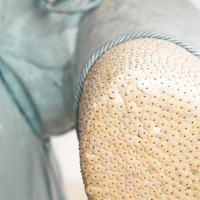 Large Polystyrene and Sequin Bear For Sale - Image 6 of 8