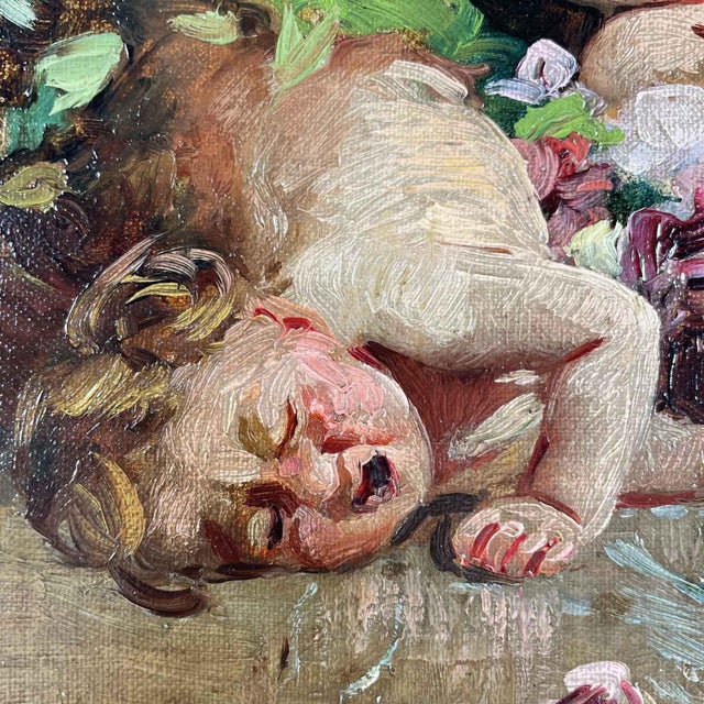 Ernesto Fontana, When Two Fight, the Third Reaps the Benefits, 1893, Oil on Canvas, Framed For Sale - Image 4 of 12