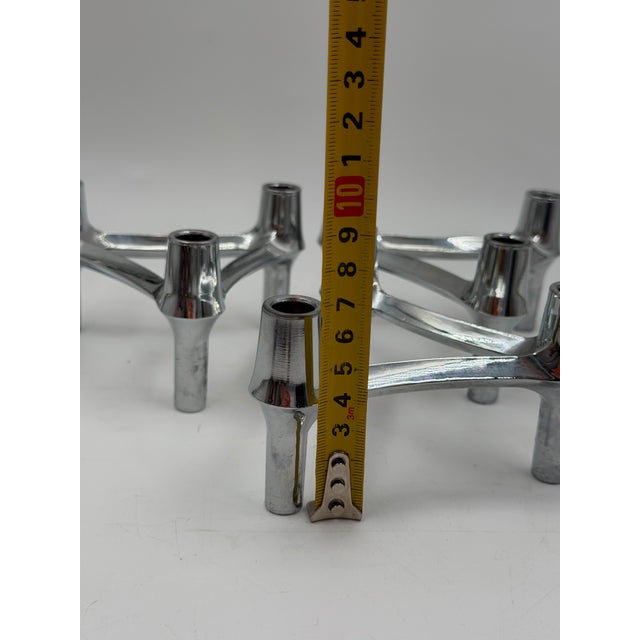 Mid-Century Modern Candleholders in Metal from Stoff Nagel, 1950s, Set of 3 For Sale - Image 10 of 14