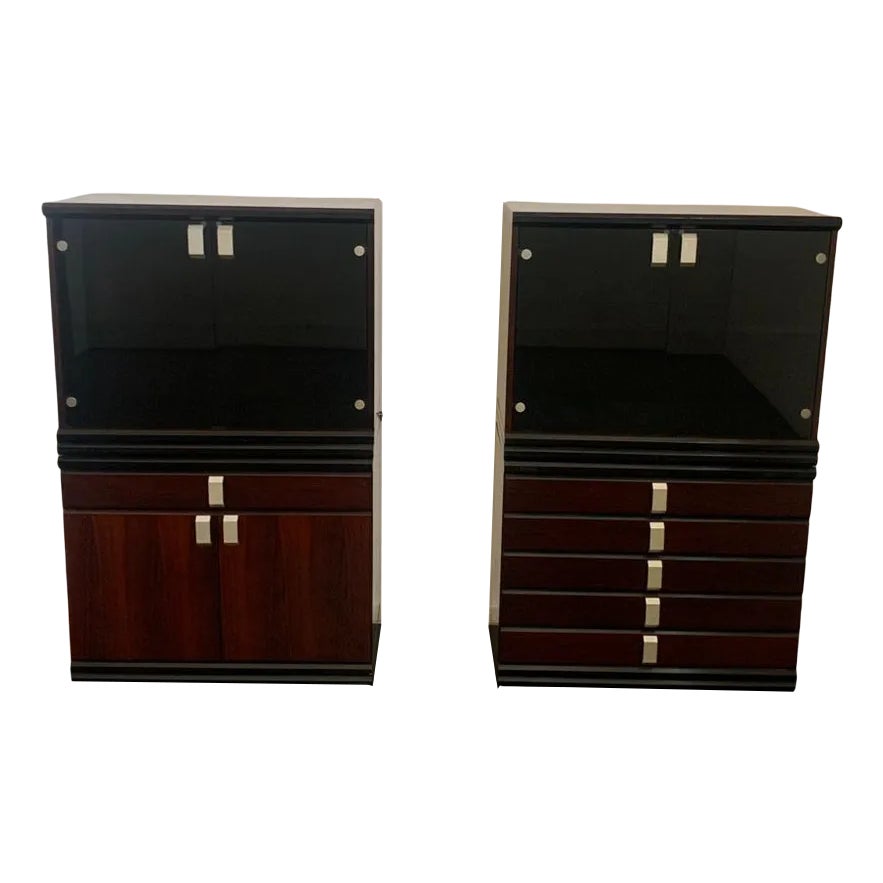 Rosewood Ebonized Modular Display Set of 2 Chairish