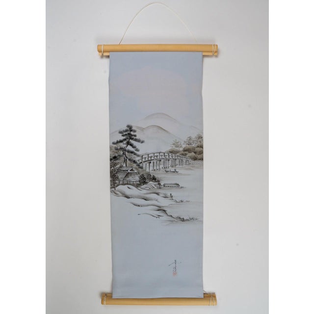 Contemporary Japanese Ceremonial Silk Wall Tapestry by Renaras For Sale - Image 3 of 4