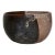 Handmade Studio Pottery Bowl With Textured Glaze in Earthy Neutrals and Lava Detail For Sale