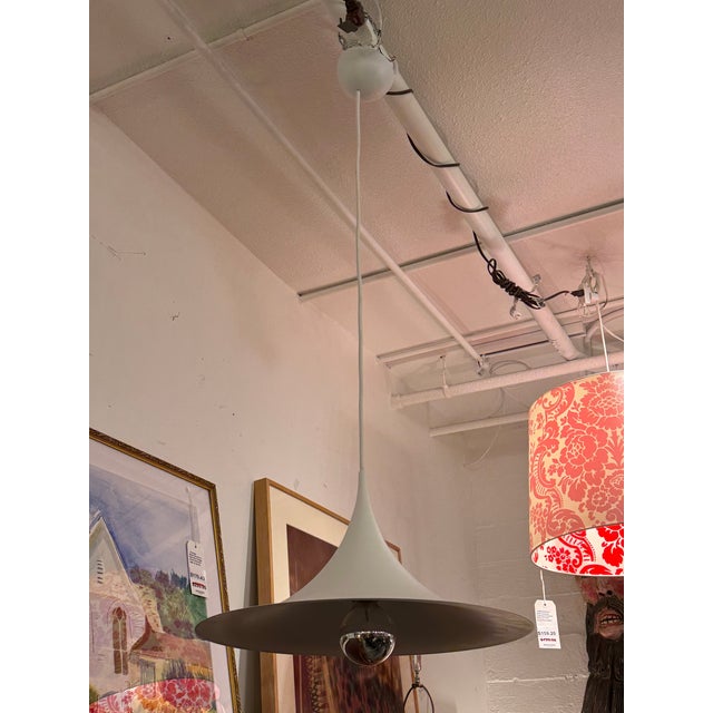 Mid-Century Modern G U B I Medium Semi Matte White Pendant For Sale - Image 3 of 12