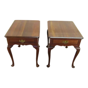 Stickley Solid Cherry Pair of End Tables
