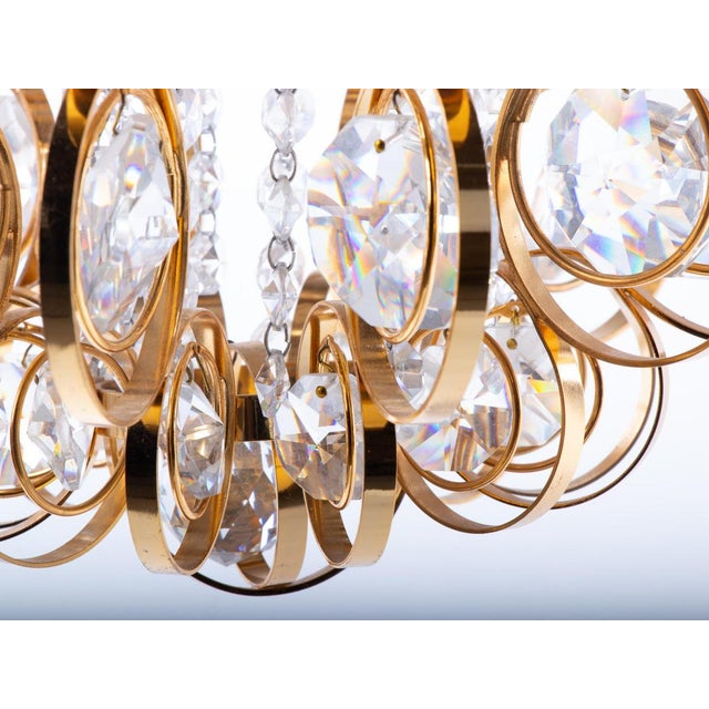 Gold Orbit Chandelier Crystal & Gilt Brass by Gaetano Sciolari for Palwa, Germany, 1960s For Sale - Image 8 of 13