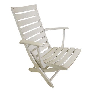 Mid-Century Wooden Riviera Deck Chair from Triconfort, 1970s For Sale