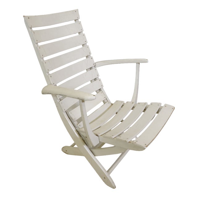 Mid-Century Wooden Riviera Deck Chair from Triconfort, 1970s For Sale