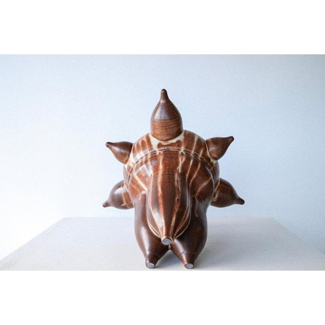 Not Yet Made - Made To Order Orbitae Vase in Glazed Iron-Rich Stoneware by Robin Kerr For Sale - Image 5 of 8