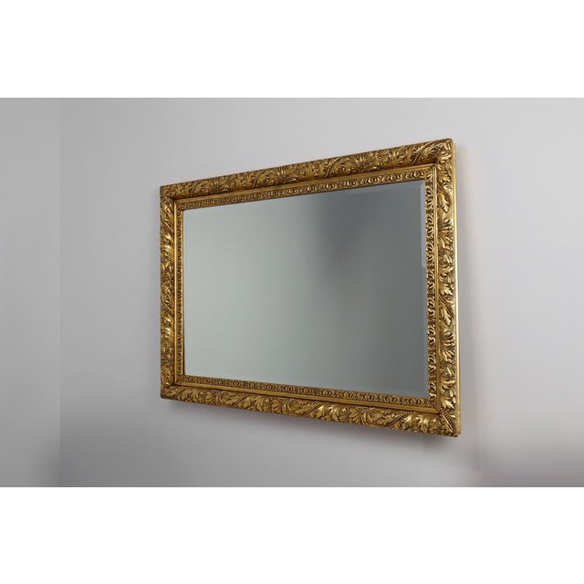 Large Baroque French Rustic Oak Wall Mirror, 1850s For Sale - Image 5 of 11