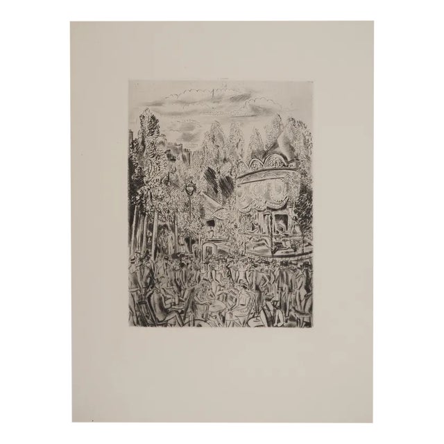 Hermine David, The Party in Montmartre, Original Engraving For Sale