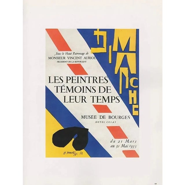Matisse Lithograph 44 Peintures Temoins De Leur Temp For Sale