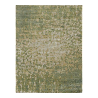 Rug & Kilim’s Modern Abstract Rug in Green With Painterly Pattern For Sale