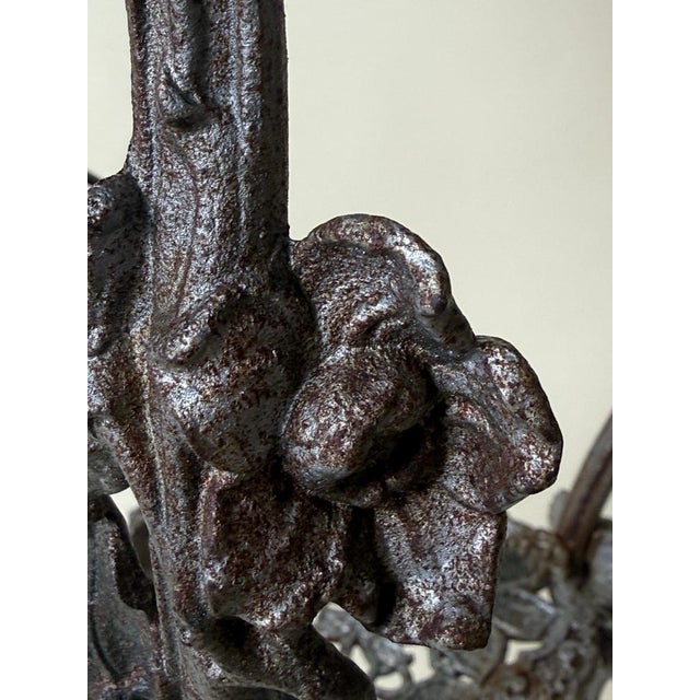 Art Nouveau Cast Iron Plant Stand with Chestnut Leaves, 1880s For Sale - Image 13 of 16