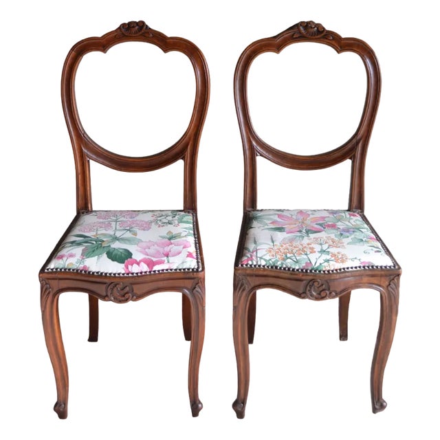 Art Deco Chairs in Mahogany, 1900s, Set of 2 For Sale