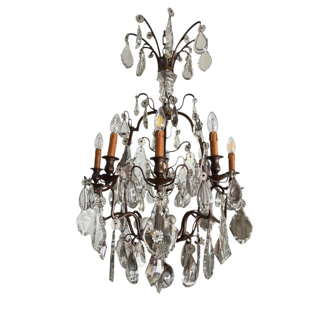 Louis XV Crystal 12-Light Cage Chandelier from Maison Baguès For Sale - Image 14 of 14