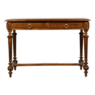 Late 19th Century French Napoleon III Walnut Writing Desk For Sale