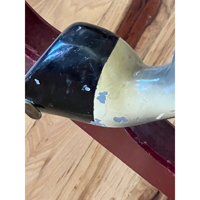 English Vintage Haddon Fiberglass Bow Rocking Horse England Adult Size For Sale - Image 3 of 12