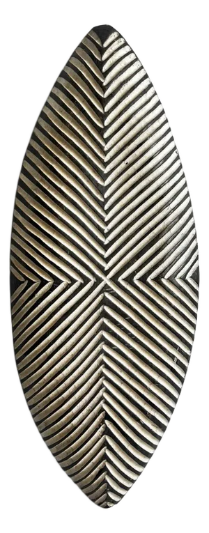 Elongated Vintage Zulu Shield Wall Art