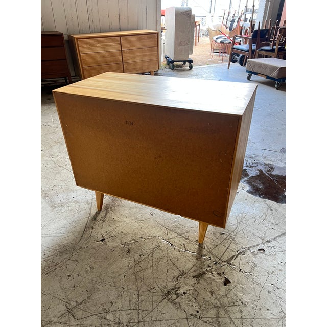 Newly Refinished Mid Century Blonde Chest of Drawers For Sale - Image 4 of 4