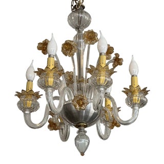 Early 20th Century Murano Glass Chandelier For Sale