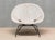 Kosmos Lounge Chair in Ivory Chenille by Augusto Bozzi for Saporiti Italia, 1950s For Sale - Image 6 of 10