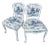 French Chairs With Custom Vintage Chinoiserie Toile - A Pair For Sale
