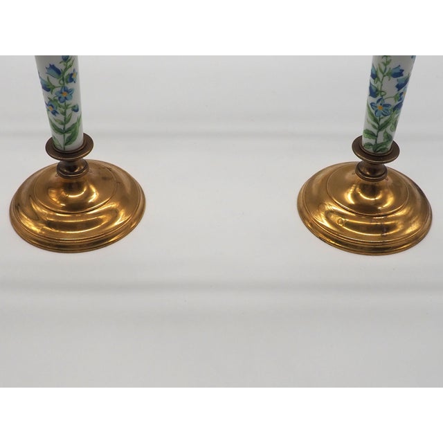 Porcelain Candleholders from Skultuna, Set of 2 For Sale - Image 4 of 11