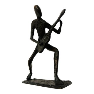 1980s Modern Guitarist Sculpture For Sale