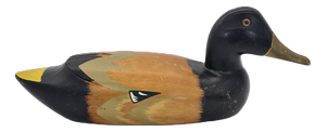 Hand-Painted Wooden Decorative Duck, 1960s-1970s