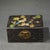 Vintage Chinese Zitan Wood Box With Gold Painted Bird & Gemstone Inlay - Chinoiserie Jewelry Box For Sale - Image 4 of 9