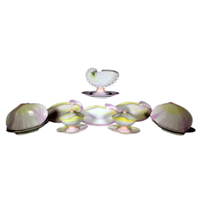 Wedgwood Pearlware Nautilus Shell Part Dessert Service in Pink and Yellow Circa 1800–1815 For Sale - Image 11 of 11