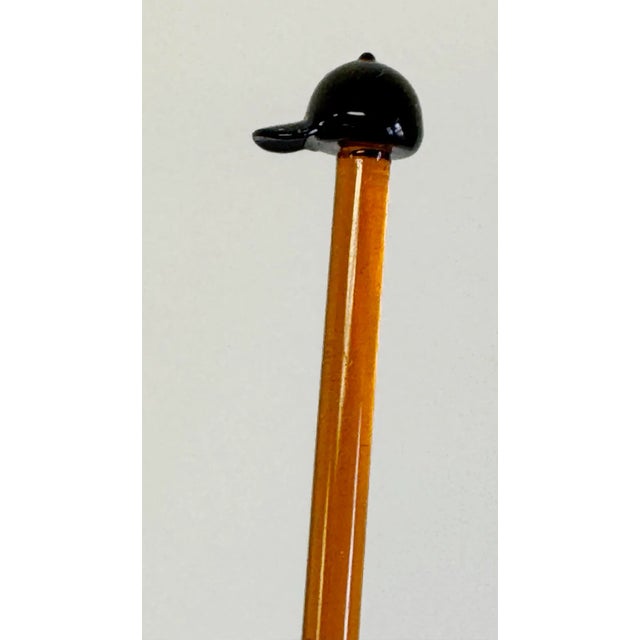 Mid 20th Century Vintage Culver LTD Blown Glass Ball Cap Swizzle Sticks, S/4 For Sale - Image 5 of 8