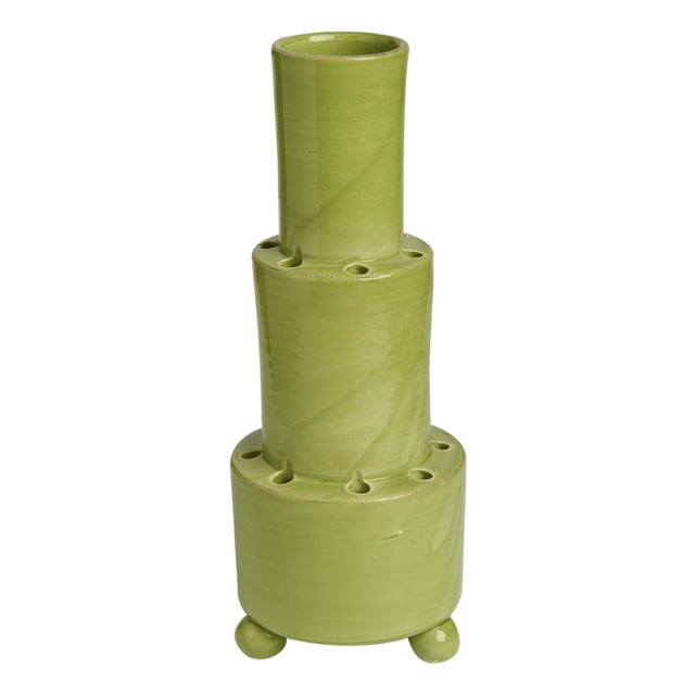 Green 16-Hole Tulipiere with Ball Feet For Sale