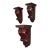 Set of 3 Raymond Enkelboll Style Hand-Carved Walnut Acanthus Scroll Corbel Wall Brackets, 1990s For Sale