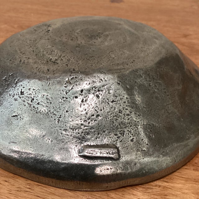 Mid 20th Century Mid Century Metal Decorative Bowl Stamped & Signed Eric Mayer For Sale - Image 5 of 12