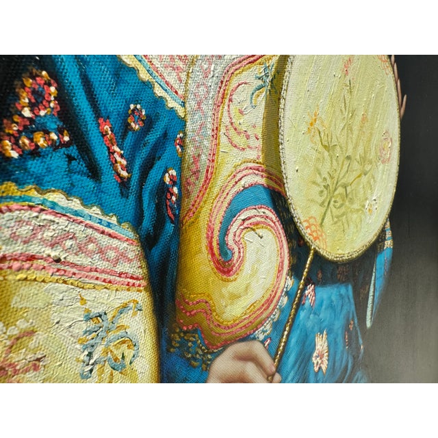 Chen Yifei "Beautiful Musicians" Framed Hand Embellished Giclee on Canvas For Sale - Image 4 of 8