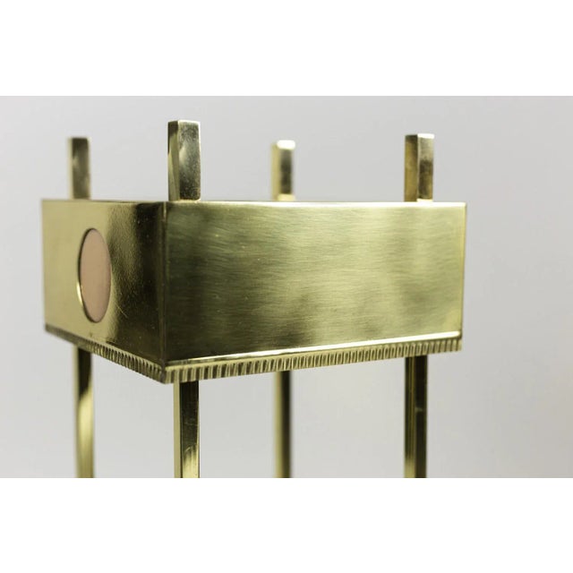 1930s Lamp in Gilt Brass and Copper with Olympic Games Logo, 1936 For Sale - Image 5 of 10