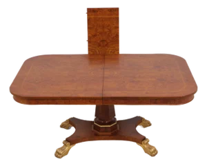 Italian Style Inlaid Pedestal Dining Table