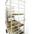 Antique Vintage Metal Belgian Bakery Rack Cart With Wheels This is a vintage industrial baker's trolley featuring a white...