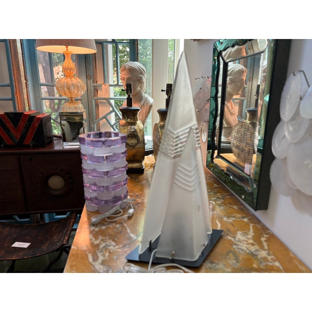 Italian Modern Murano Glass Table Lamp For Sale - Image 9 of 12