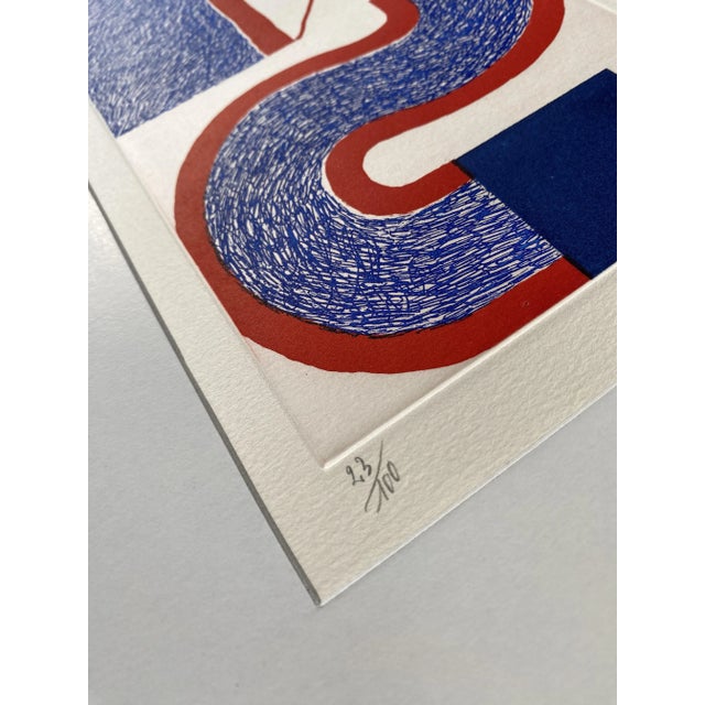 "bleu" by kumi sugaï (1996) experience the allure of contemporary japanese art with "bleu," a stunning copperplate etching...